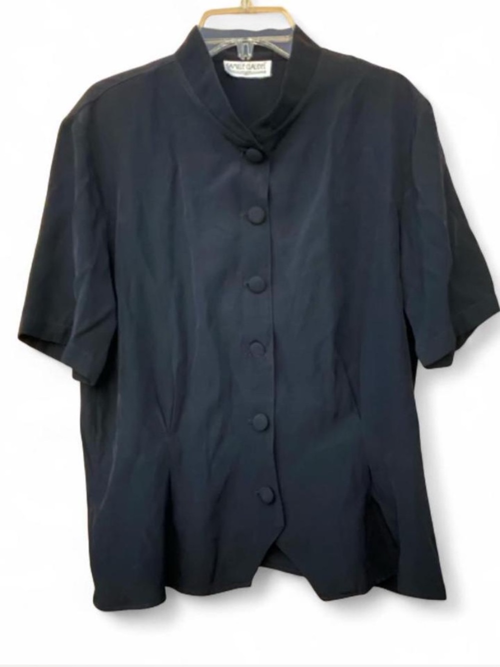 Vintage Camille Claudel Button Down Short Sleeve Tailored Blouse Women’s Medium